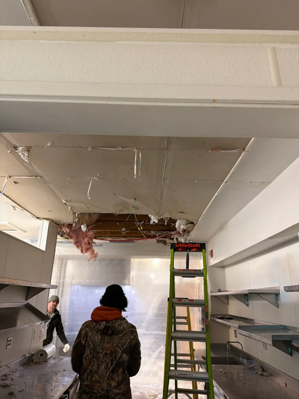 Thermal imaging during water damage assessment in Geist residence